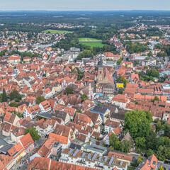 Obraz premium Ausblick auf die Münzstadt Schwabach im Rednitztal südlich Nürnberg