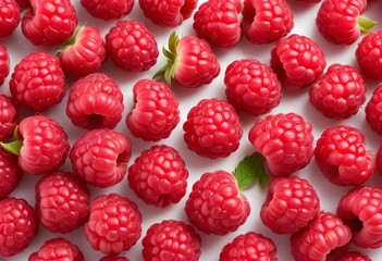 ripe raspberry isolated on white background