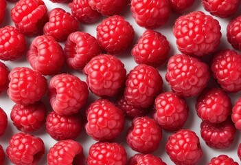ripe raspberry isolated on white background