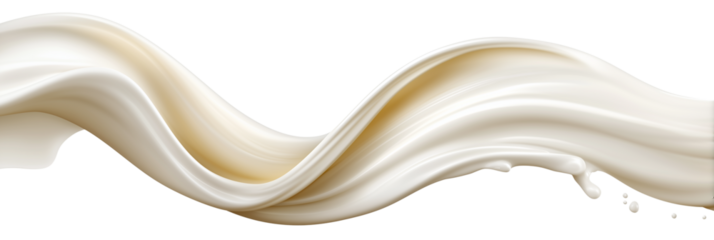 Milk splash wave isolated on white background