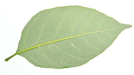 Obraz premium Fresh Green Leaf Texture with Detailed Veins and Natural Design