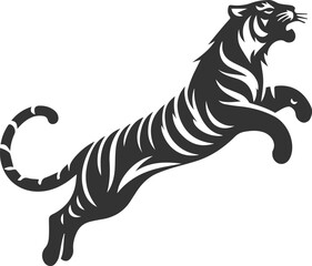 Obraz premium Tiger vector silhouette