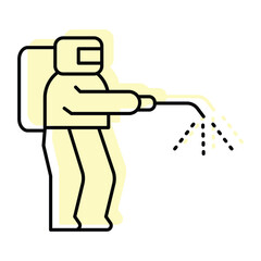 Disinfectant man vector, pixel perfect, illustrator file 
