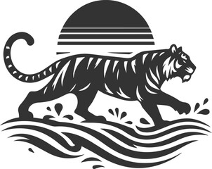 Tiger vector silhouette
