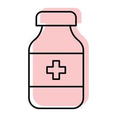 Drug Bottle vector, pixel perfect, illustrator file 
