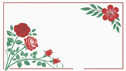red rose frame