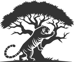 Tiger vector silhouette