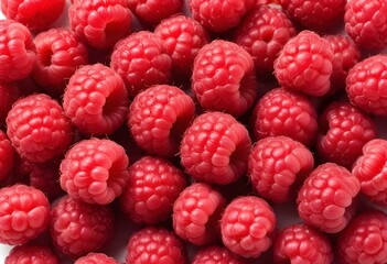 ripe raspberry isolated on white background