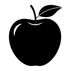 Vector illustration of a black apple