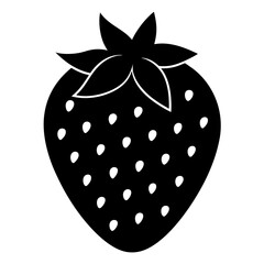 Vector illustration of a strawberry on white background