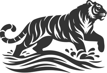 Tiger vector silhouette