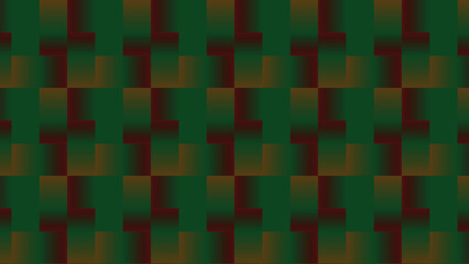 Green abstract square pattern with colorful mosaic design