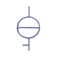 3d demigender gender identity icon Symbol used to represent sex and gender
