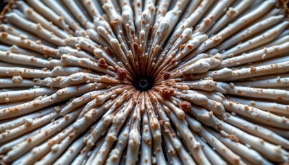 Spongy Fungus Visualize the unique textures of a mushroom cap with a microscopic view, capturing its fine details.