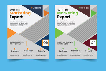 A bundle of thirteen template of different color a4 flyer template, corporate business flyer template design set, flyer in A4 with colorful business proposal, promotion, advertise.