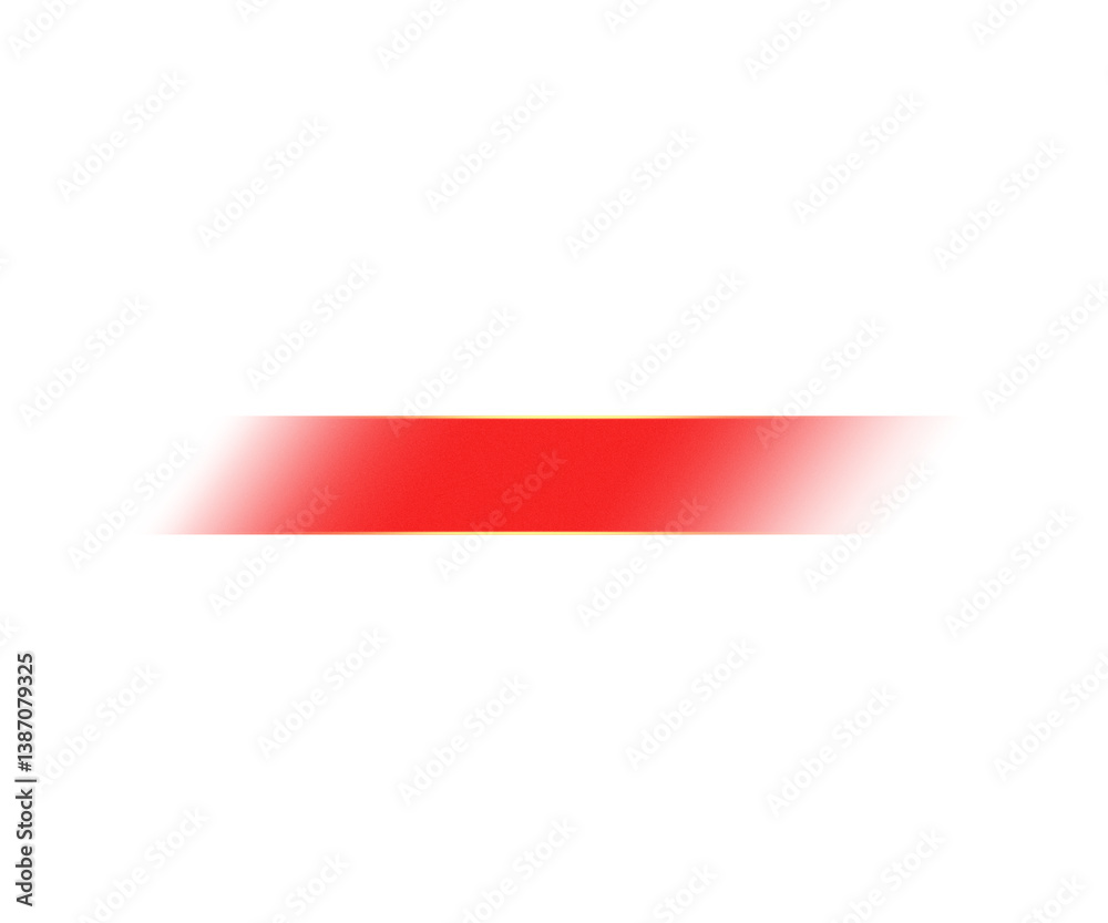 Aufkleber Red ribbon banner. Transparent red gradient bar. Abstract geometric shapes rectangle gradient shape on transparent modern style for background, banner, name card, button, sign, sticky note, header, 