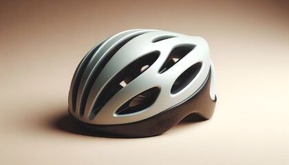 Fototapeta premium Premium sports cycling helmet with breathable design, isolated on beige background