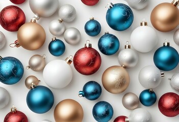 christmas balls isolated on white background
