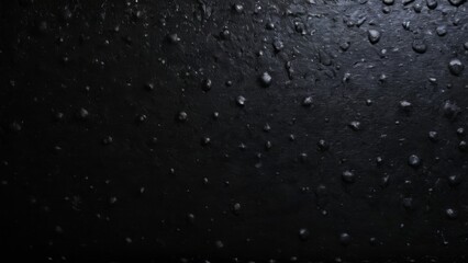 Fototapeta premium Dark textured black surface with scattered white dots, creating an intriguing and uneven appearance in a closeup shot.