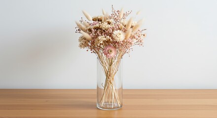 Dried Floral Serenity: A Gentle Still Life AI Generated