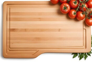 wood cutting board isolated on white background