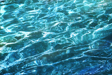 キラキラＣＧ風透明な海と水面の波紋テクスチャ写真	