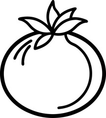 black outline of a pomegranate