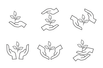 leaf shoots with environmental protection signatures
