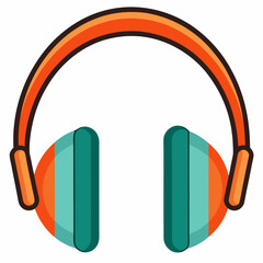 headphones icon on white background
