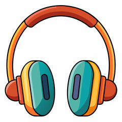 headphones on white background
