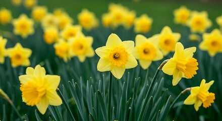 Fototapeta premium Golden Daffodil Field: Spring's Embrace AI Generated
