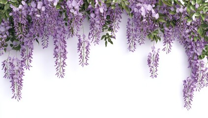 Purple wisteria border