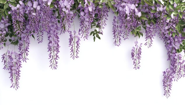Fototapeta Purple wisteria border