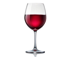 A Glass of Wine on a Transparent Background. Elegant Glass of Red Wine. Realistic Wine Glass.