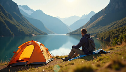 Peaceful Mountain Lake Camping Experience