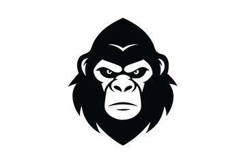 gorilla hed logo vector art illustration © loveley0190