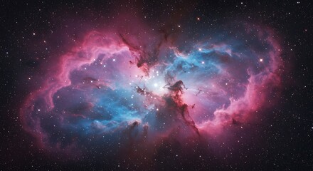 Cosmic Dance: Nebula's Embrace AI Generated