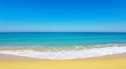 Fototapeta premium Azure Embrace: Coastal Serenity AI Generated