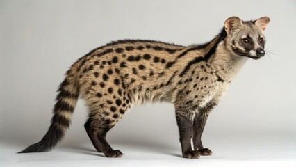 African Civet on studio background

