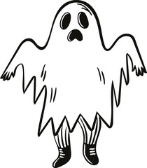 vector illustration of a halloween ghost