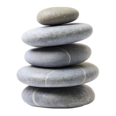 Stacked Zen Stones Pyramid Of Smooth Rocks Harmony And Balance Symbol On white
