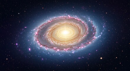 Fototapeta premium Cosmic Swirl: A Galaxy's Embrace AI Generated