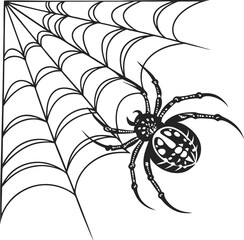 Obraz premium spider and web