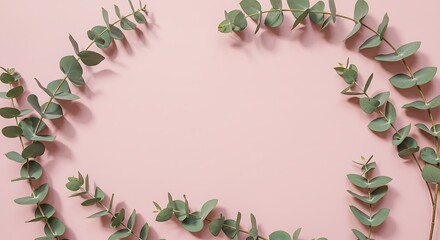 Naklejka premium Eucalyptus Embrace: A Pastel Dream AI Generated