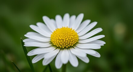 Daisy's Golden Heart: Macro Photography AI Generated