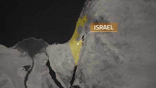 Israel VOX Style Map Animation in 4K UHD Featuring Historical and Cultural Landmarks
