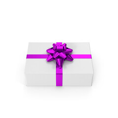 Elegant Gift Box with Purple Ribbon for Special Events