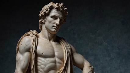 A statue of Orpheos, shadow-lyrist, whose broken strings slither as serpents of gloom