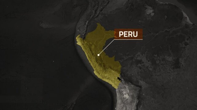 Peru VOX Style Map Animation in 4K UHD Highlighting Andes and Cultural Heritage