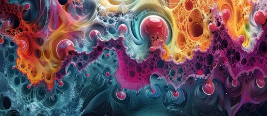 Obraz premium Abstract Colorful Fluid Bubbles
